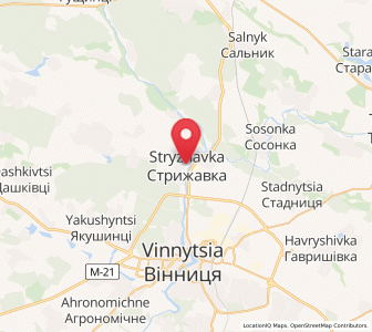 Map of Stryjavka, Vinnytsia