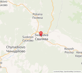 Map of Svaliava, Transcarpathia