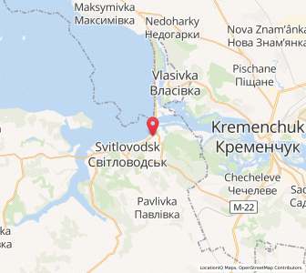 Map of Svitlovodsk, Kirovohrad
