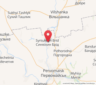 Map of Synioukhyn Brid, Mykolaiv