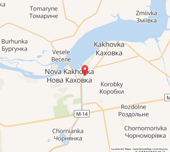 Map of Tavriïsk, Kherson