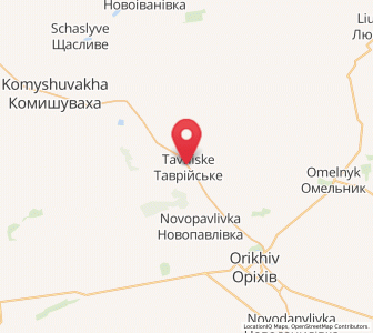 Map of Tavryiske, Zaporizhzhia