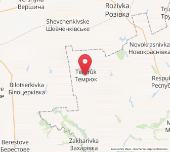 Map of Temriouk, Donetsk