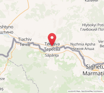 Map of Téresva, Transcarpathia