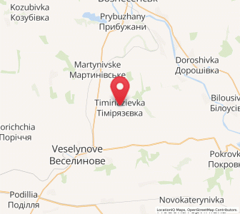 Map of Timiriaziévka, Mykolaiv