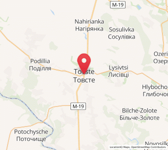 Map of Tovsté, Ternopil