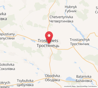 Map of Trostianets, Vinnytsia