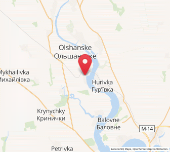 Map of Trykhaty, Mykolaiv