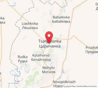 Map of Tsarytchanka, Dnipropetrovsk