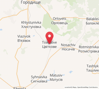 Map of Tsvitkové, Cherkasy