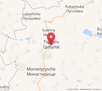 Map of Tsybouliv, Cherkasy