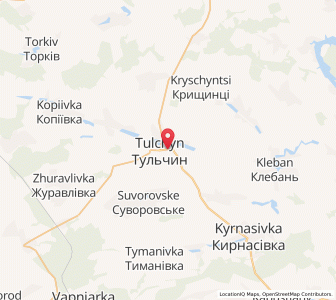 Map of Toultchyn, Vinnytsia
