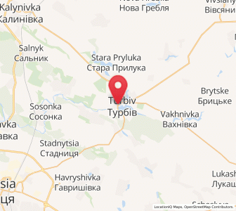 Map of Tourbiv, Vinnytsia