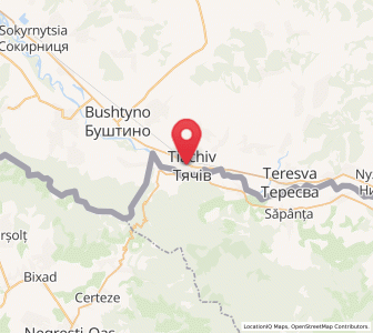 Map of Tiatchiv, Transcarpathia