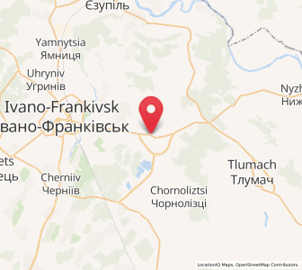 Map of Tysmérnytsia, Ivano-Frankivsk