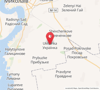Map of Oukraïnka, Mykolaiv