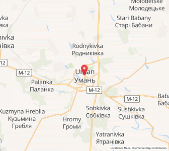 Map of Ouman, Cherkasy