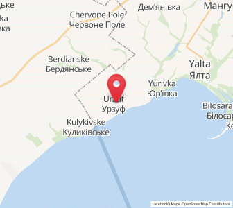 Map of Ourzouf, Donetsk