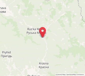 Map of Oust-Tchorna, Transcarpathia