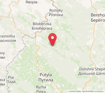 Map of Oust Poutyla, Chernivtsi