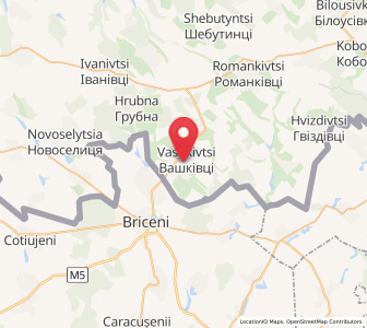Map of Vachkivtsi, Chernivtsi