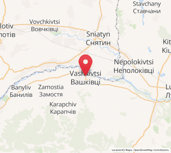 Map of Vachkivtsi, Chernivtsi
