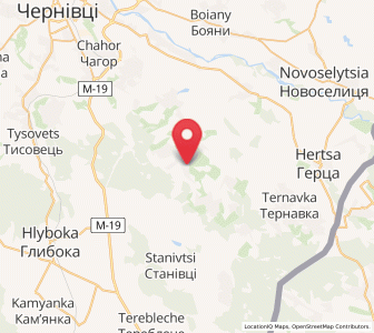 Map of Vélyka Bouda, Chernivtsi