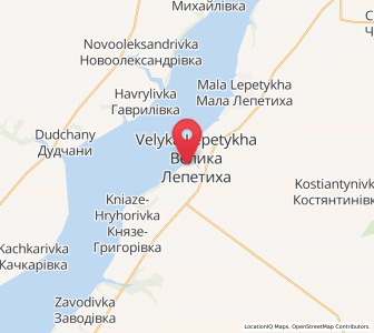 Map of Vélyka Lépétykha, Kherson