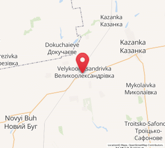 Map of Vélykooleksandrivka, Mykolaiv