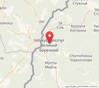 Map of Vélykyï Béreznyï, Transcarpathia