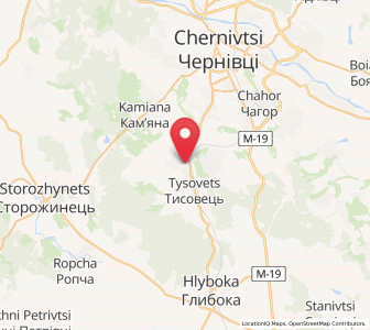Map of Vélykyï Koutchouriv, Chernivtsi