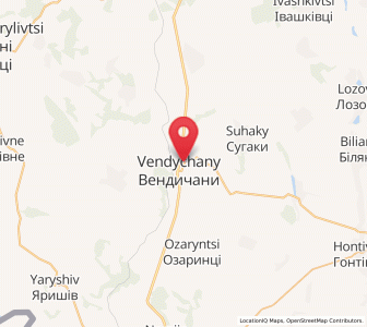 Map of Vendytchany, Vinnytsia