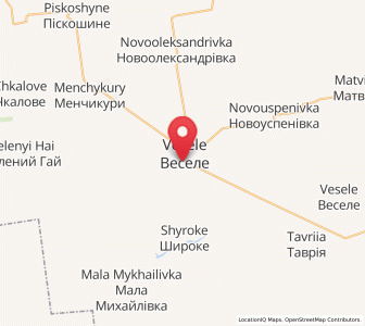 Map of Vessélé, Zaporizhzhia
