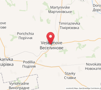 Map of Vessélynové, Mykolaiv
