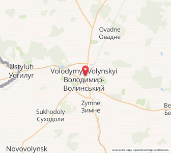 Map of Volodymyr-Volynskyi, Volyn