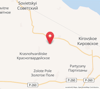 Map of Vostochnoye, Crimea