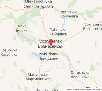 Map of Voznessensk, Mykolaiv