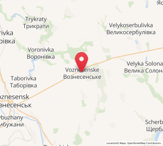 Map of Voznessenské, Mykolaiv