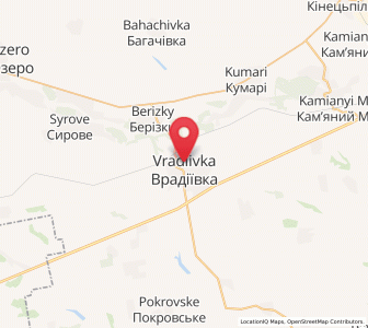 Map of Vradiïvka, Mykolaiv