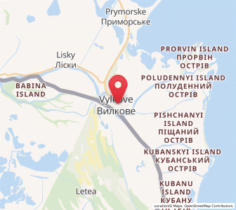 Map of Vylkové, Odessa
