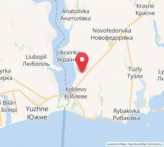 Map of Vynohradne, Mykolaiv