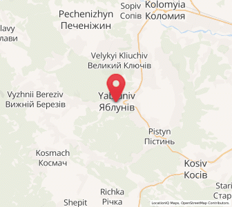 Map of Yablouniv, Ivano-Frankivsk