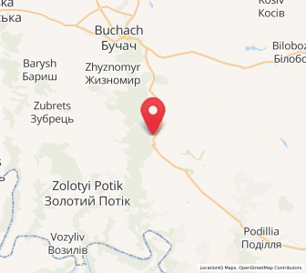 Map of Yazlovets, Ternopil