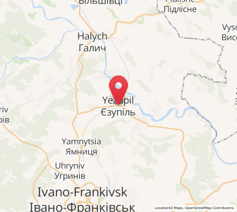 Map of Yézoupil, Ivano-Frankivsk