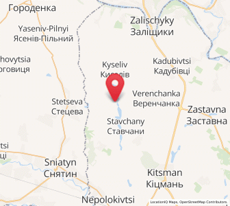 Map of Youjynets, Chernivtsi
