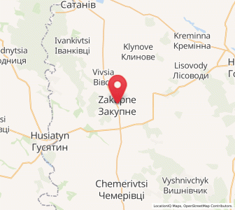 Map of Zakoupné, Khmelnytskyi