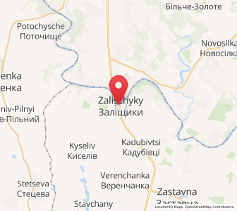 Map of Zalichchyky, Ternopil