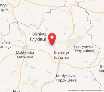 Map of Zaliznytchné, Vinnytsia