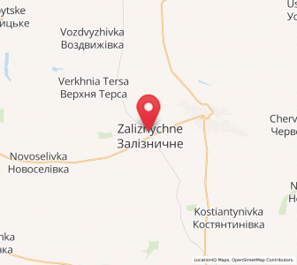 Map of Zaliznytchné, Zaporizhzhia