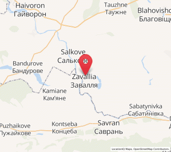 Map of Zavallia, Kirovohrad